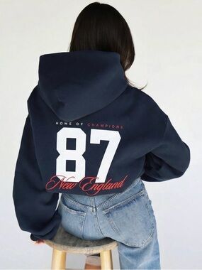 1987 Label Game Day Hoodie in "Navy" Sz Large L